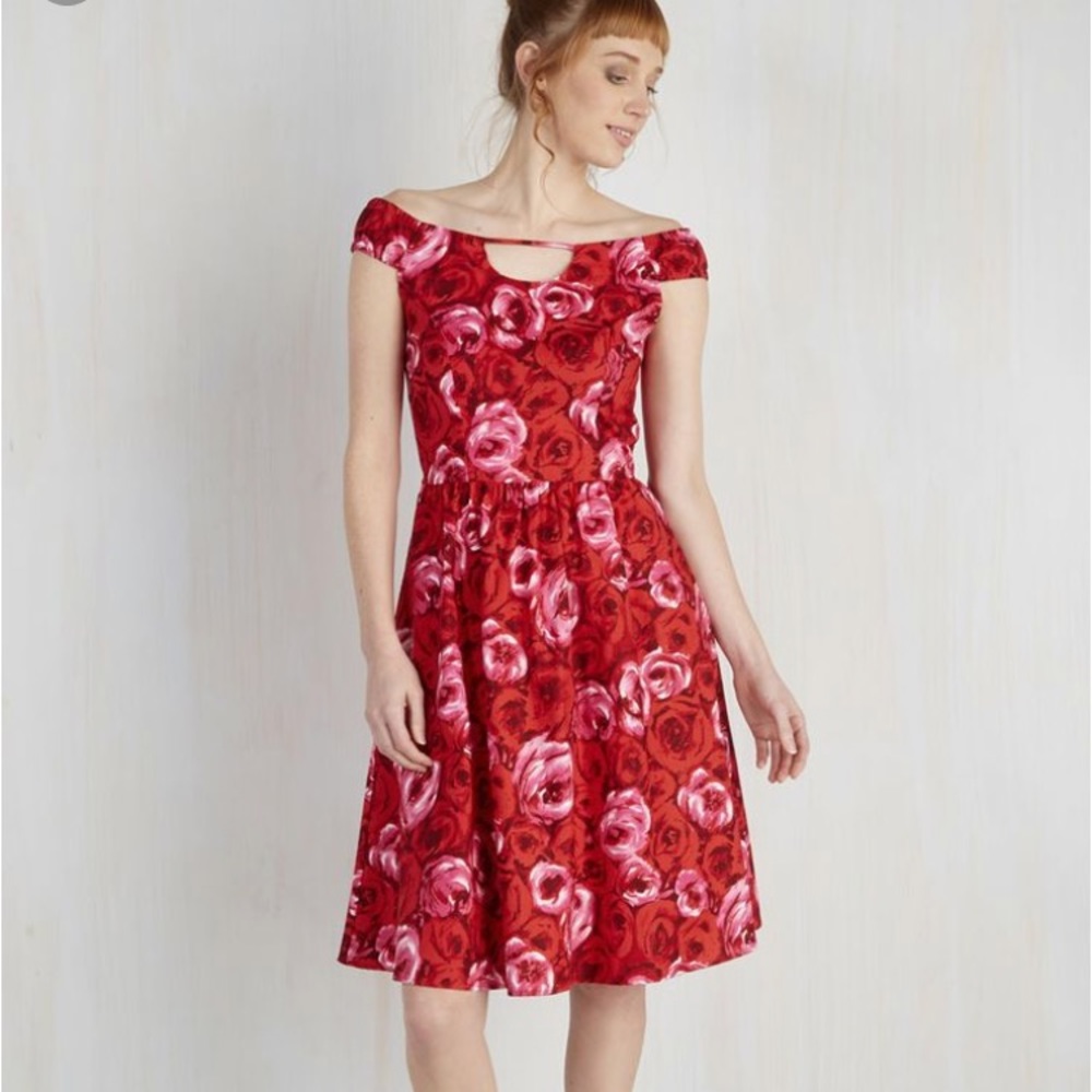 Sale! NWT Retrolicious Modcloth Red Roses dress