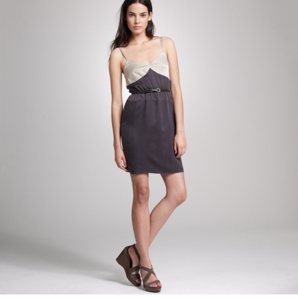 J. Crew Dresses & Skirts - J Crew Short Silk Serenade Colorblock Dress  Sz 4