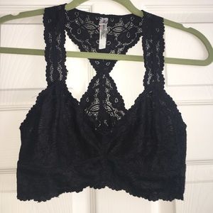Free People black lacy bralette