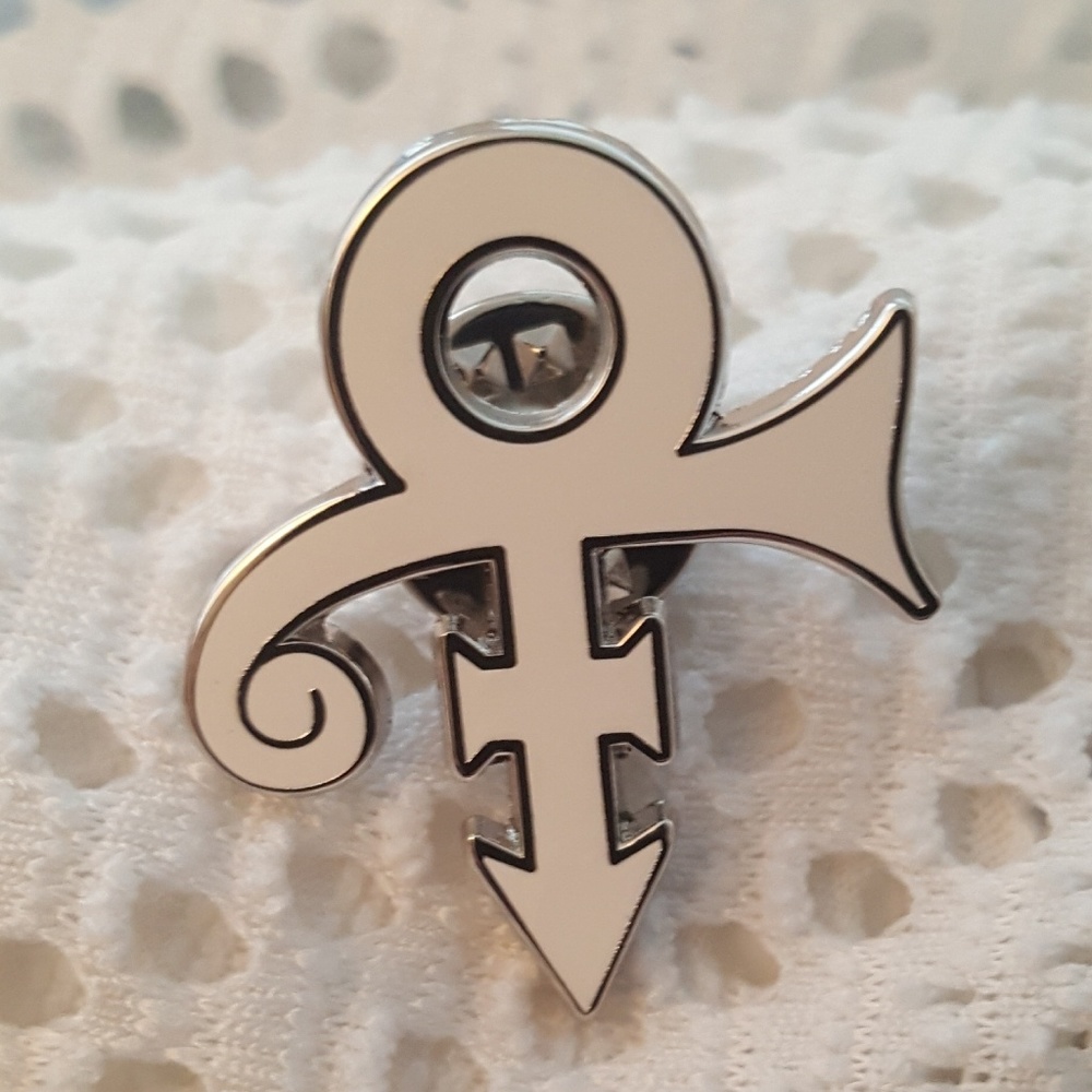 Prince Rogers Lapel Pin White