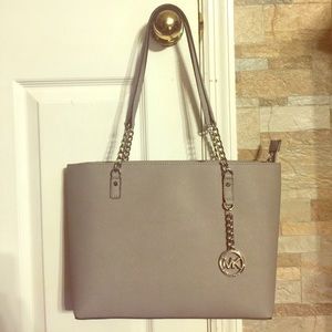 Brand new, chain leather Michael Kors Tote