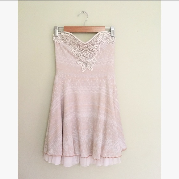 Free People Dresses & Skirts - Free People Embellished Strapless Dress