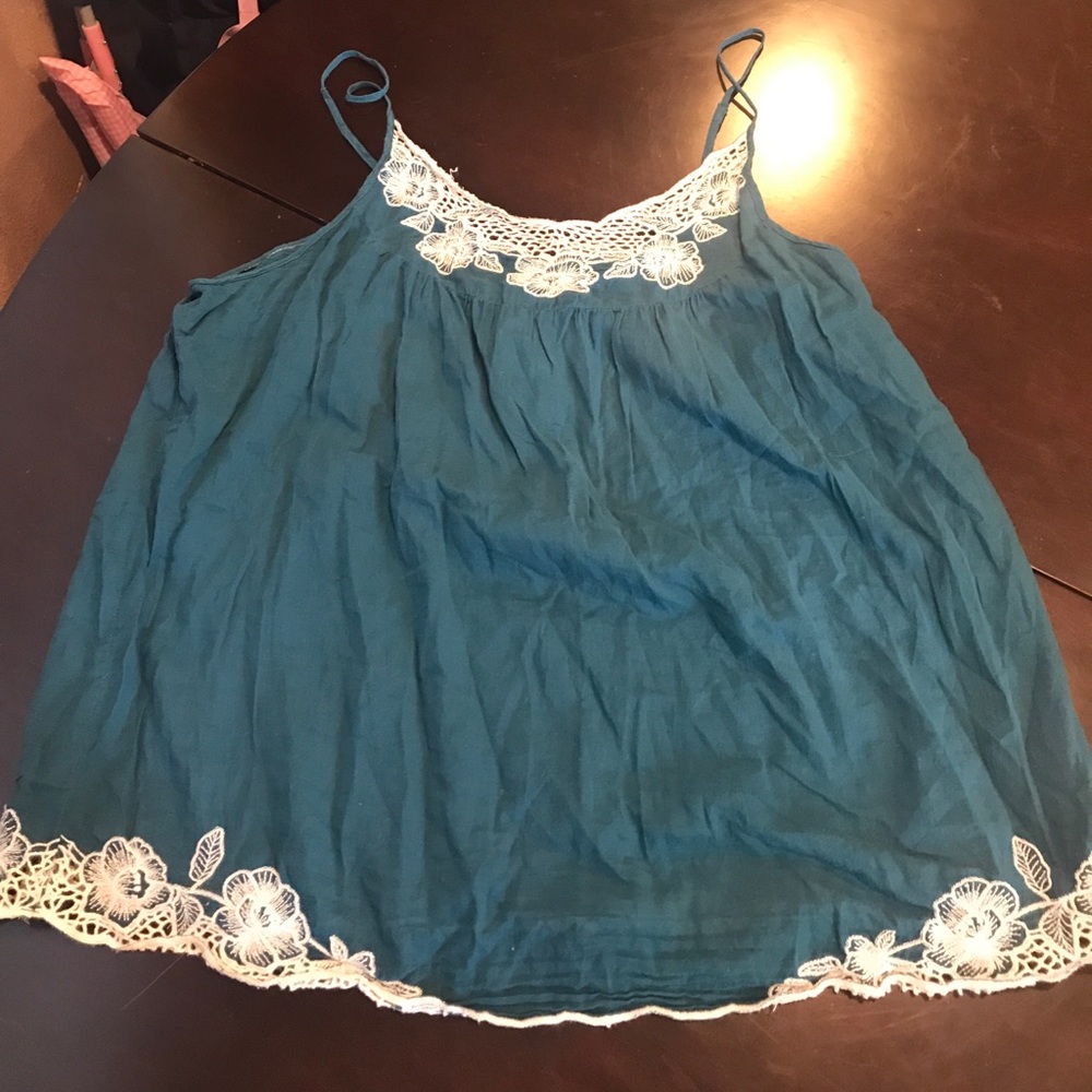 Blue green tank