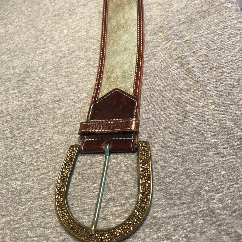 Turquoise leather belt