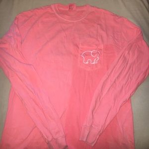 Ivory Ella Peach & Purple Paisley Elephant Lng-Slv