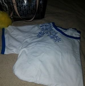 White and blue shirt perfect for summer