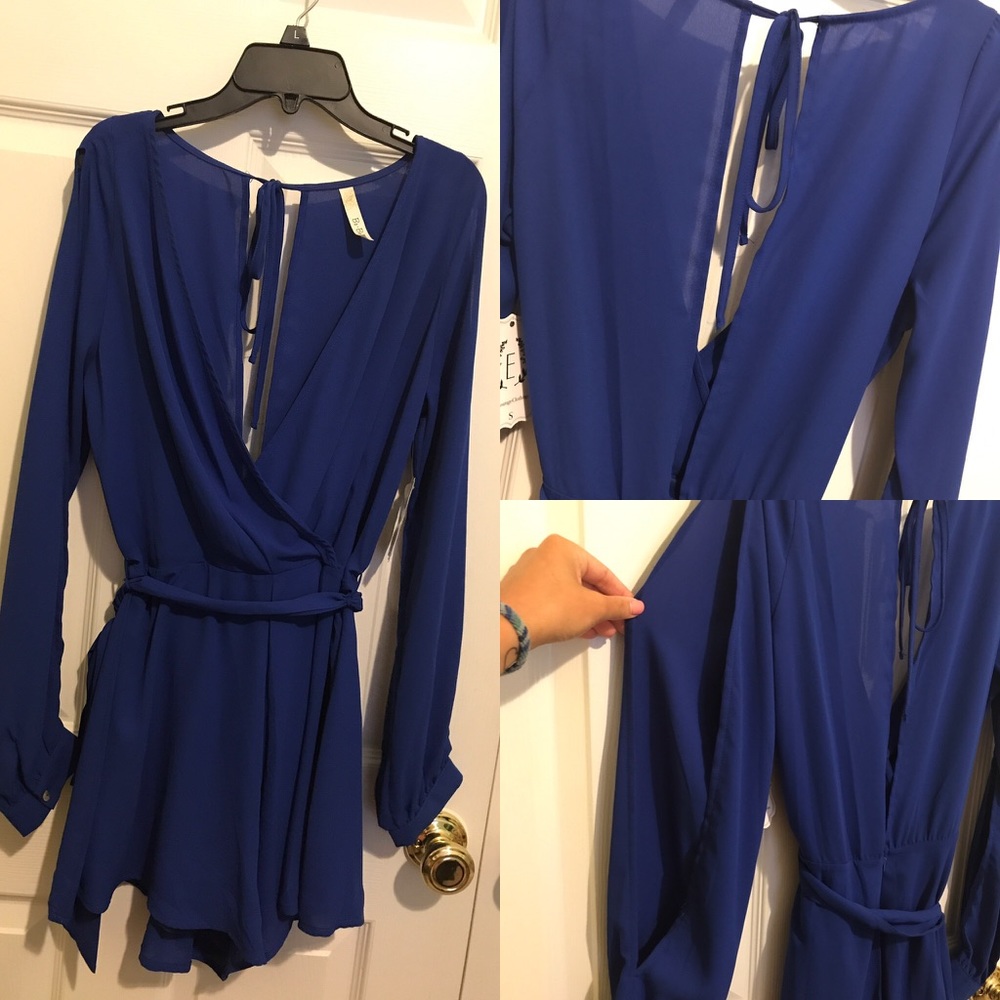 Ladies Blue Romper, small, NWT