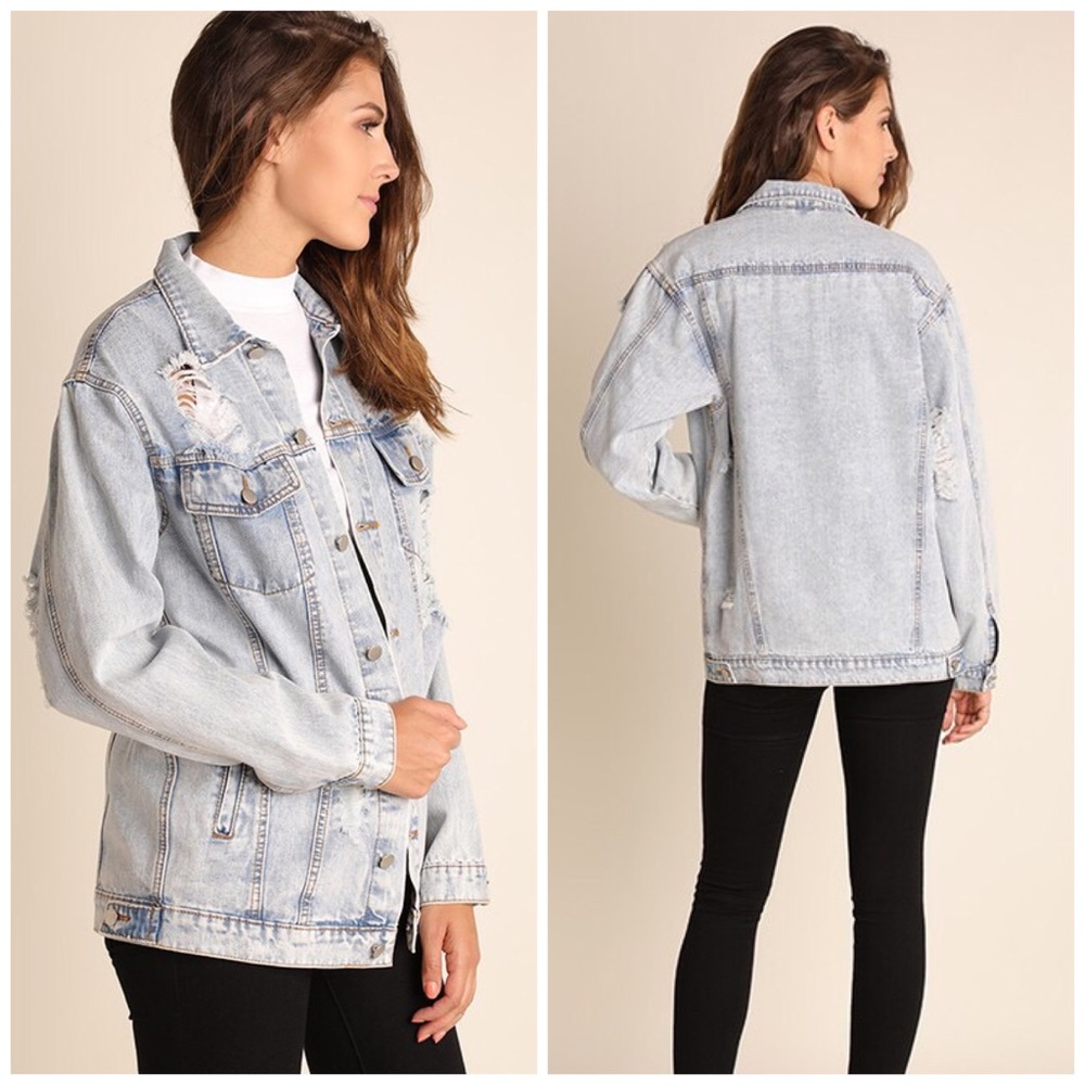 Distressed Denim Jacket - Picture 2 of 2