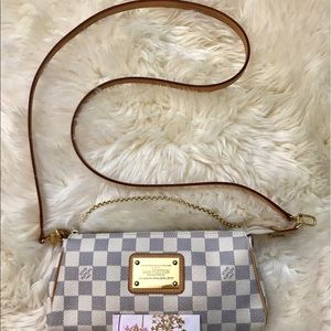 Louis Vuitton Damier Azur Eva Clutch Crossbody