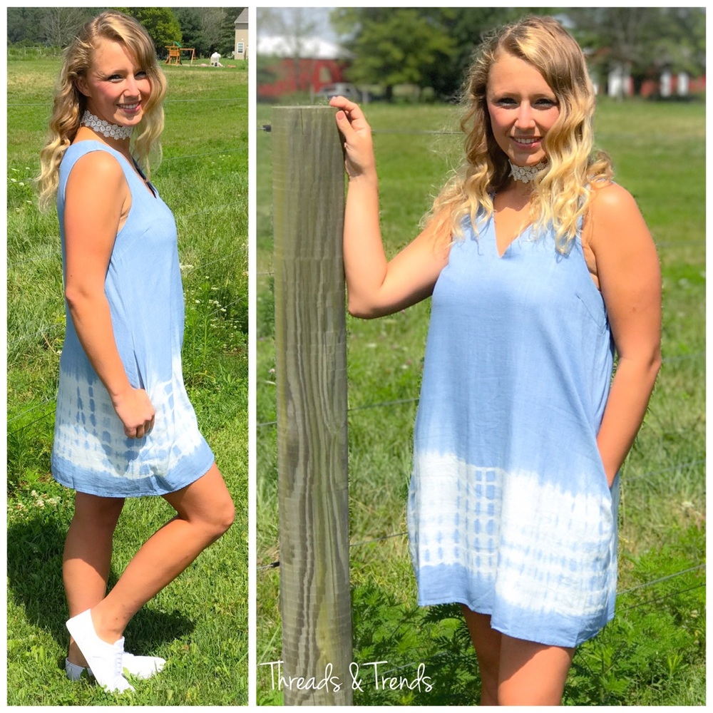 ๐ Chambrey Tie Dye Slip Dress - Picture 2 of 6