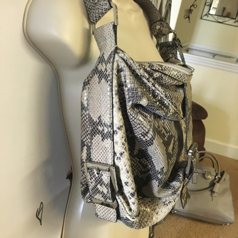 Authentic Michael Kors Leather Python Print Bag - image 2