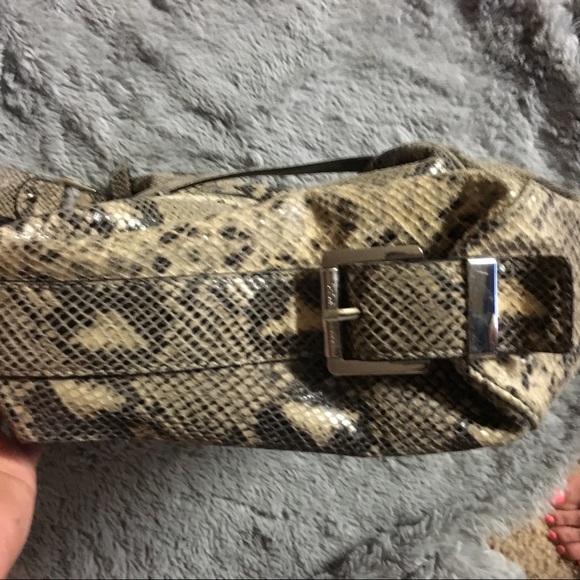 Authentic Michael Kors leather python print bag - Picture 3 of 8