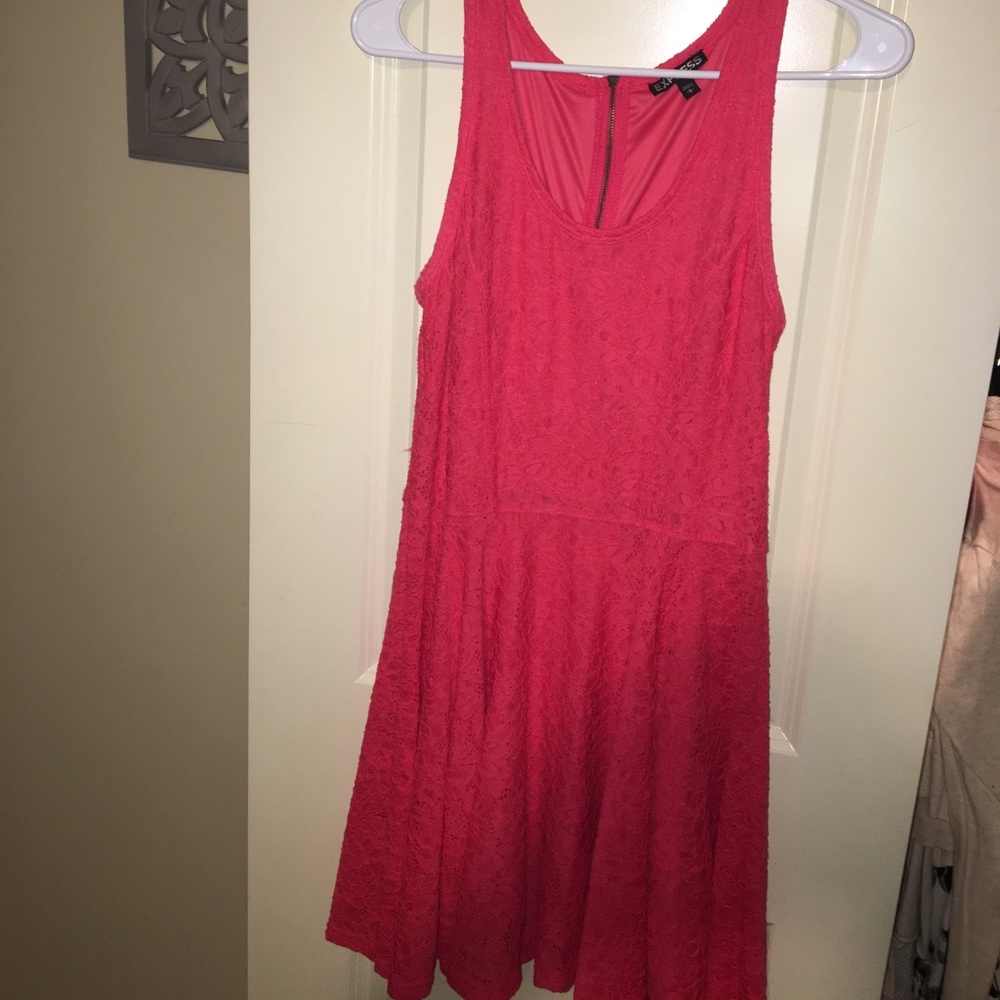 Express pink crocheted dress