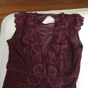 Maroon Lace Body suit
