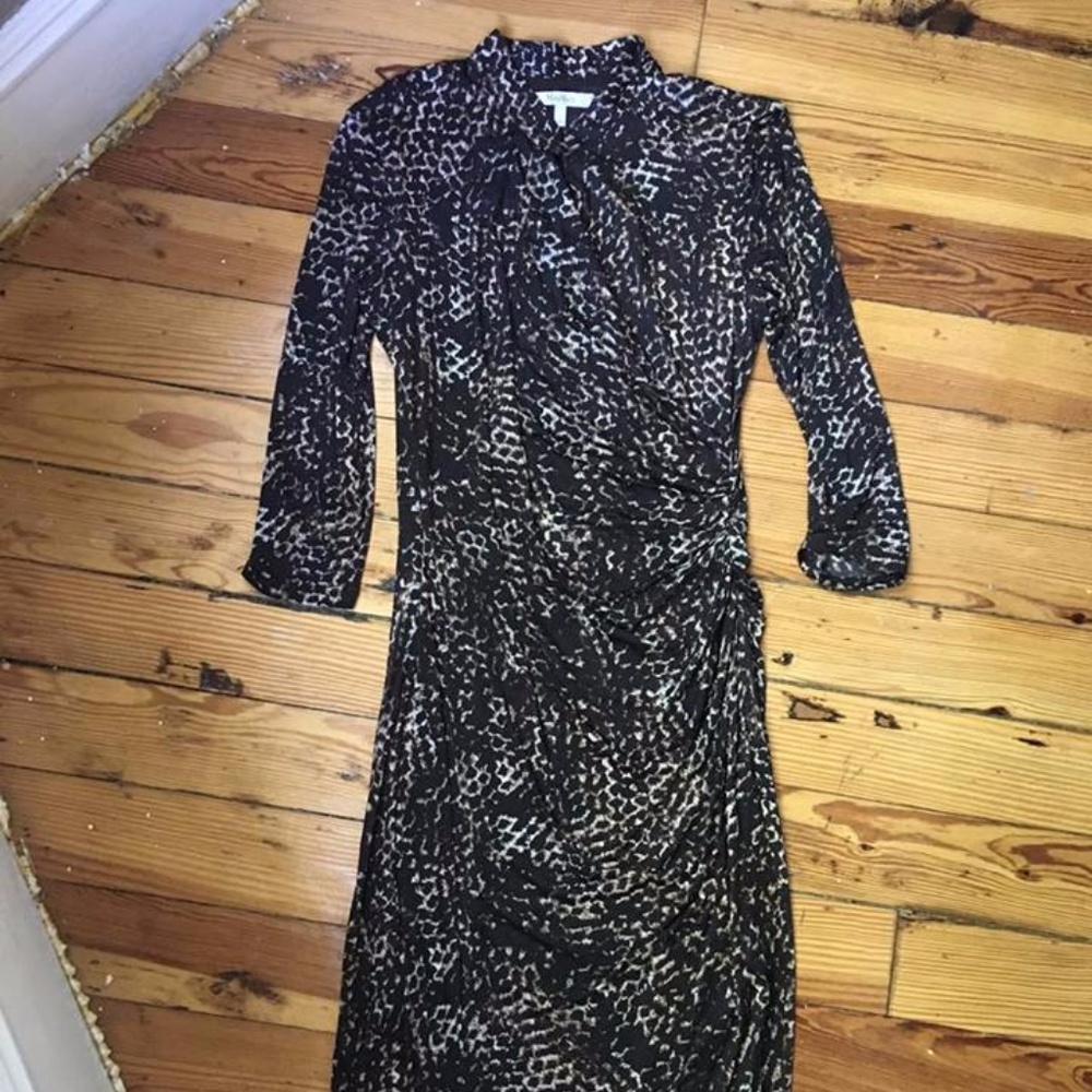 Max Mara Printed Faux Dress Leopard Style Italian