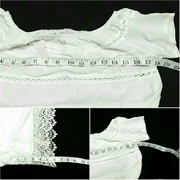 NEW🔴1 XL LEFT🔴WHITE LACEY CHIFFON ROMPER/CLBWR - Picture 6 of 8