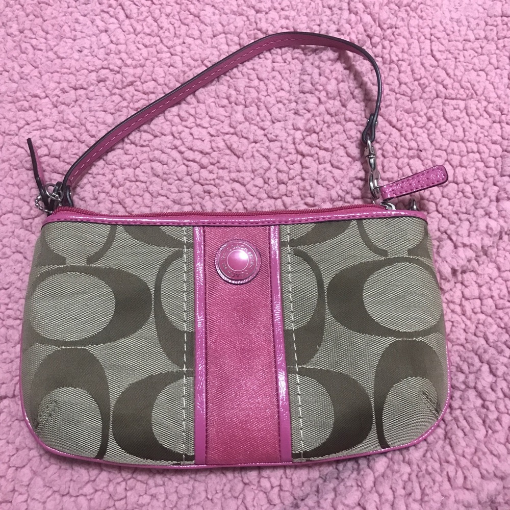 Large Authentic Coach Wristlet