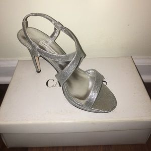 Silver Glitter Heel