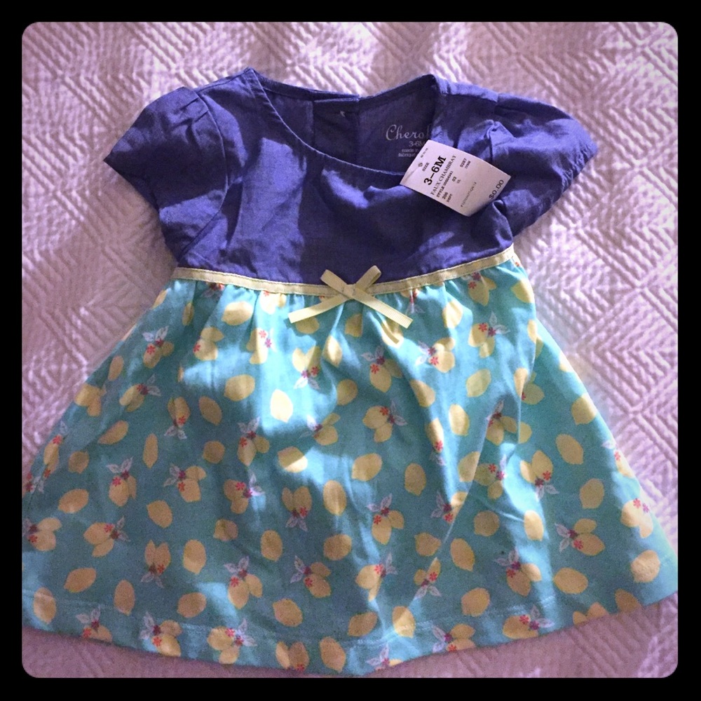Lovely lemon dress for a baby girl!