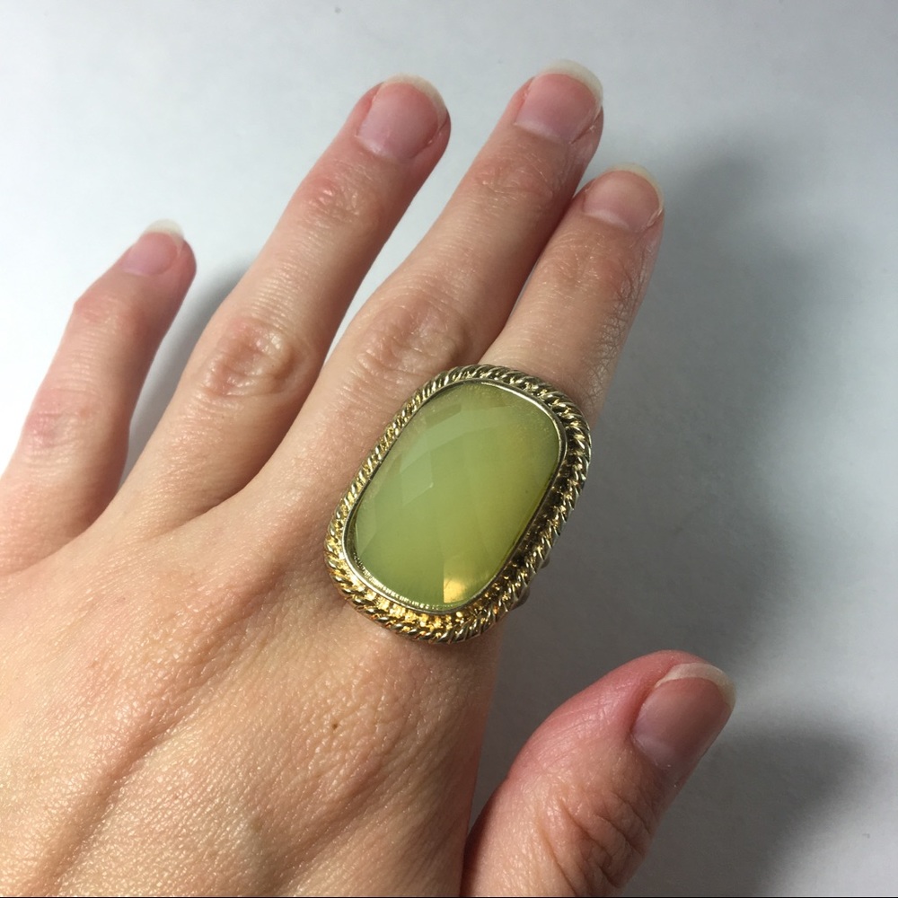 Green Gemstone Ring - image 1
