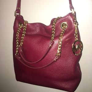 Burgundy Micheal Kors Bag
