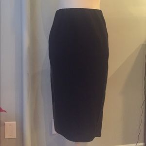 Black high-waist skirt