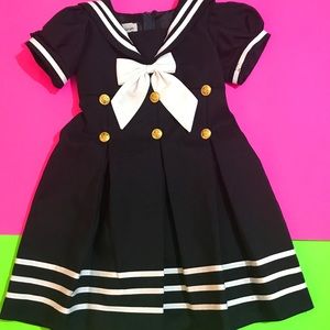 Girls sailor dress EUC