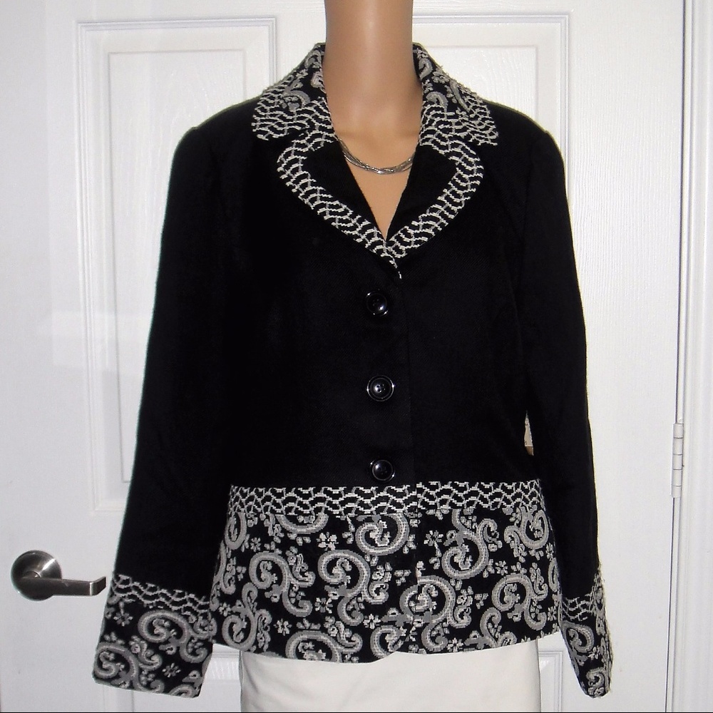NWT COLDWATER CREEK EMBROIDERED JACKET SZ=12
