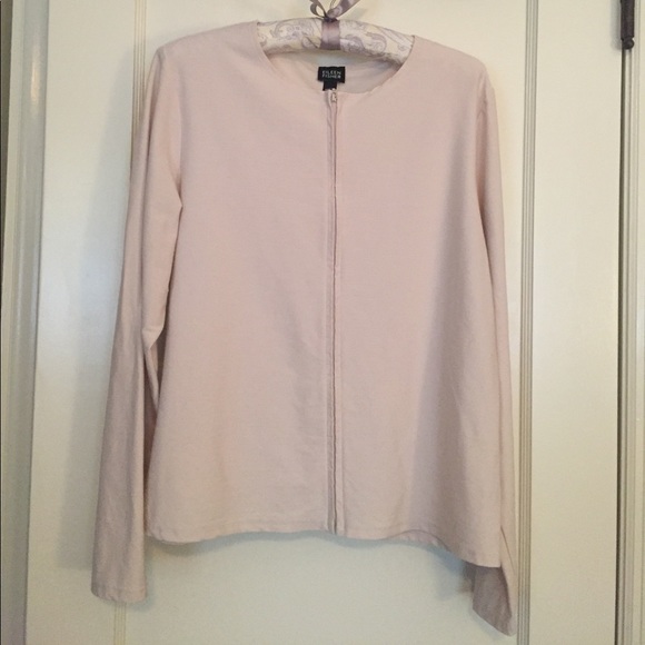 Eileen Fisher Tops - Eileen Fisher cream colored zip front top