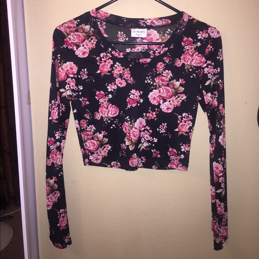 Flower pattern crop top