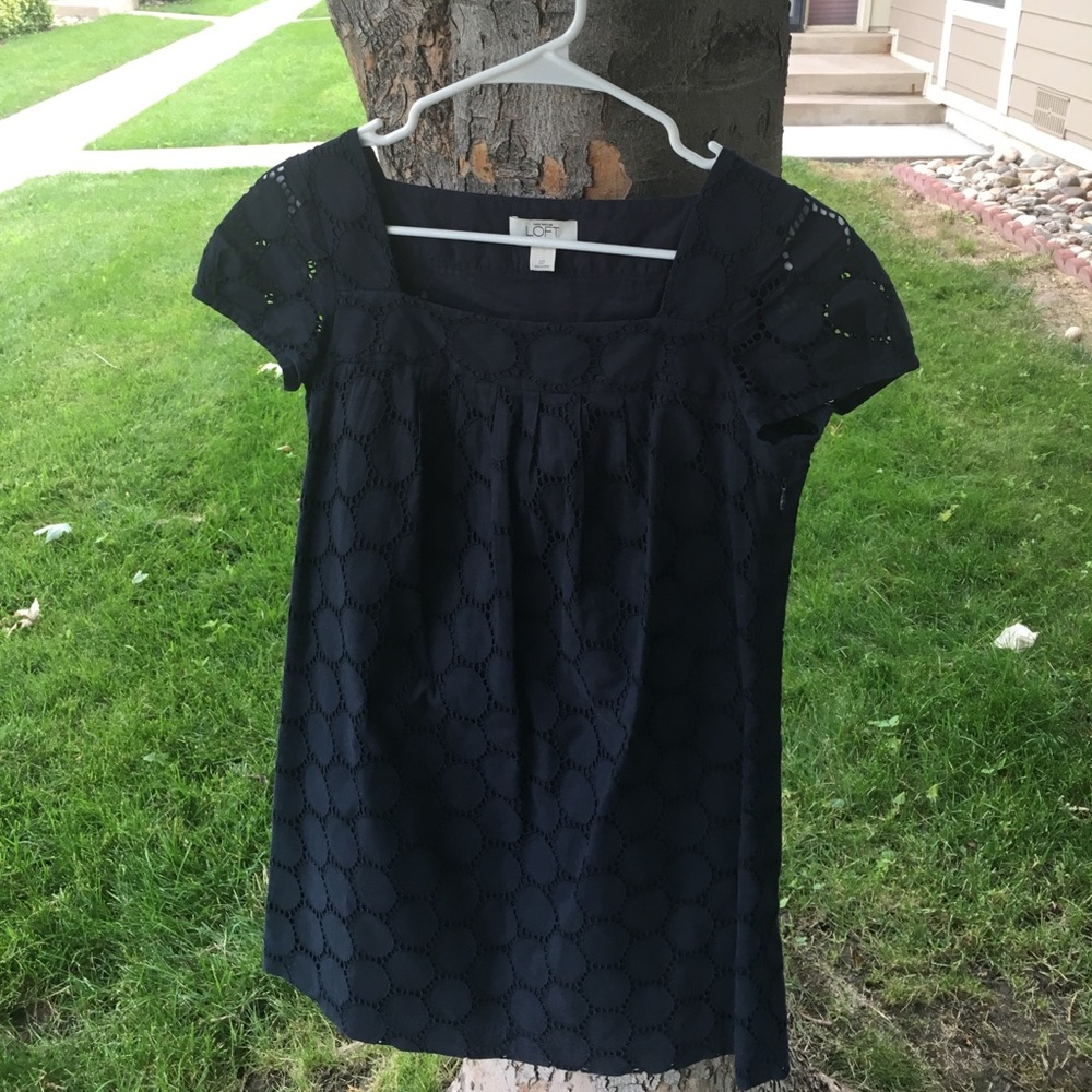 Loft 0P adorable navy dress. Last chance sale 💫