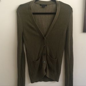 Banana Republic Forest Green Cardigan (soft mesh)