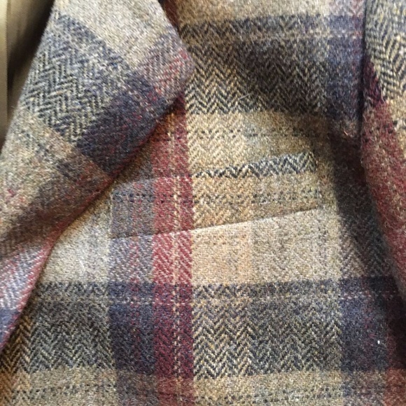 Vintage Plaid Eddie Bauer Peacoat 100% Wool 1990's - Picture 6 of 6