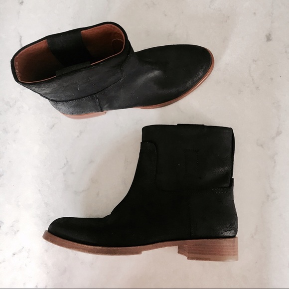 New Rag & Bone Holly Black Coated Leather Boots - Picture 1 of 4