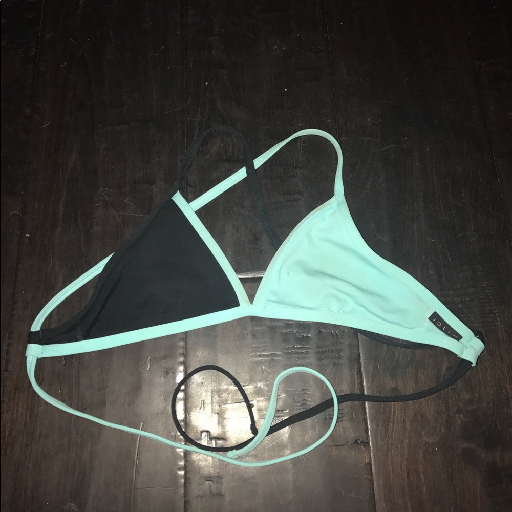 JOLYN SPAZ top in vivid light blue/black