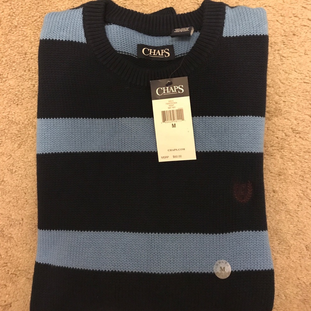 Navy and Light Blue Striped Sweater