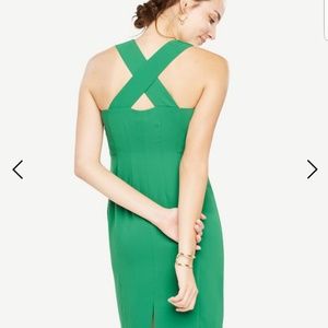 Ann Taylor Sleeveless Cross Back Sheeth dress