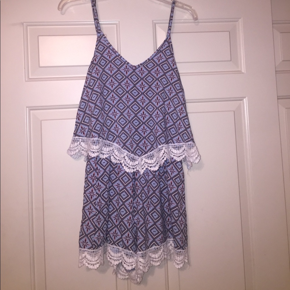 Large cool blue romper