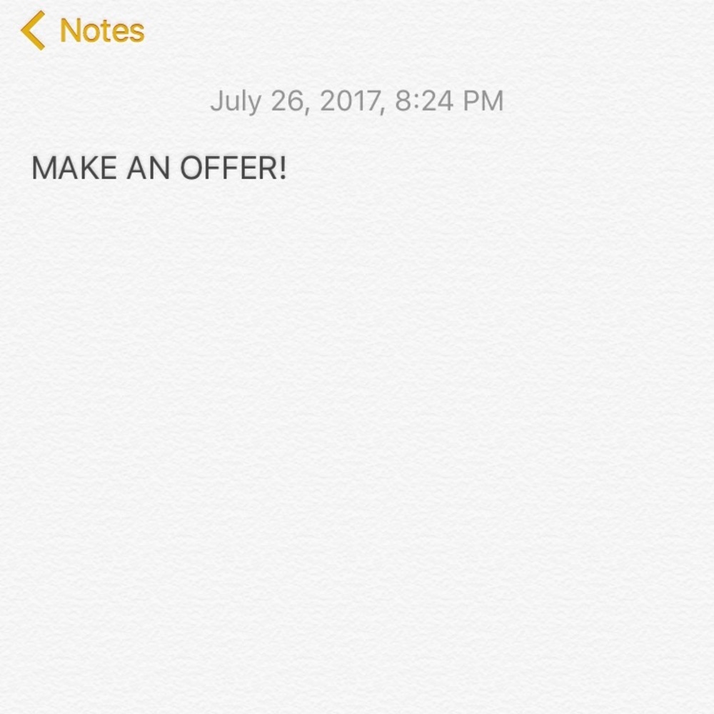 Make an offer!