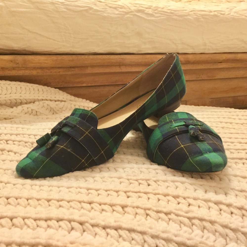 Plaid Sole Society Flats
