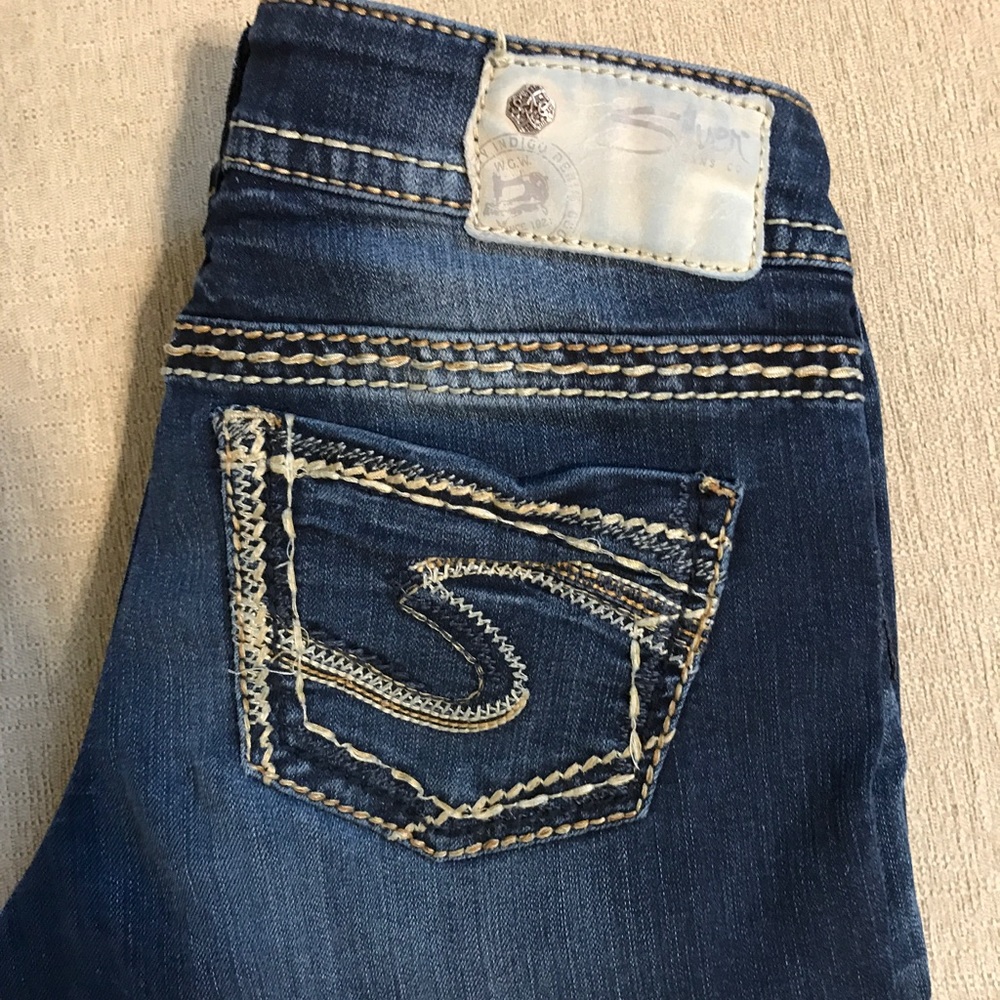 Silver Skinny Jeans