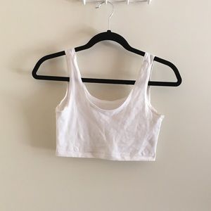 American apparel white crop top