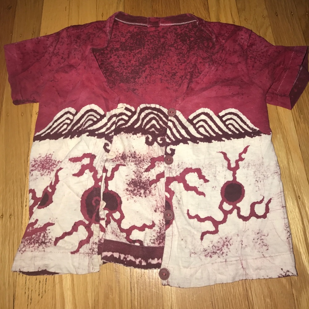 Button Up Hand Dyed Blouse