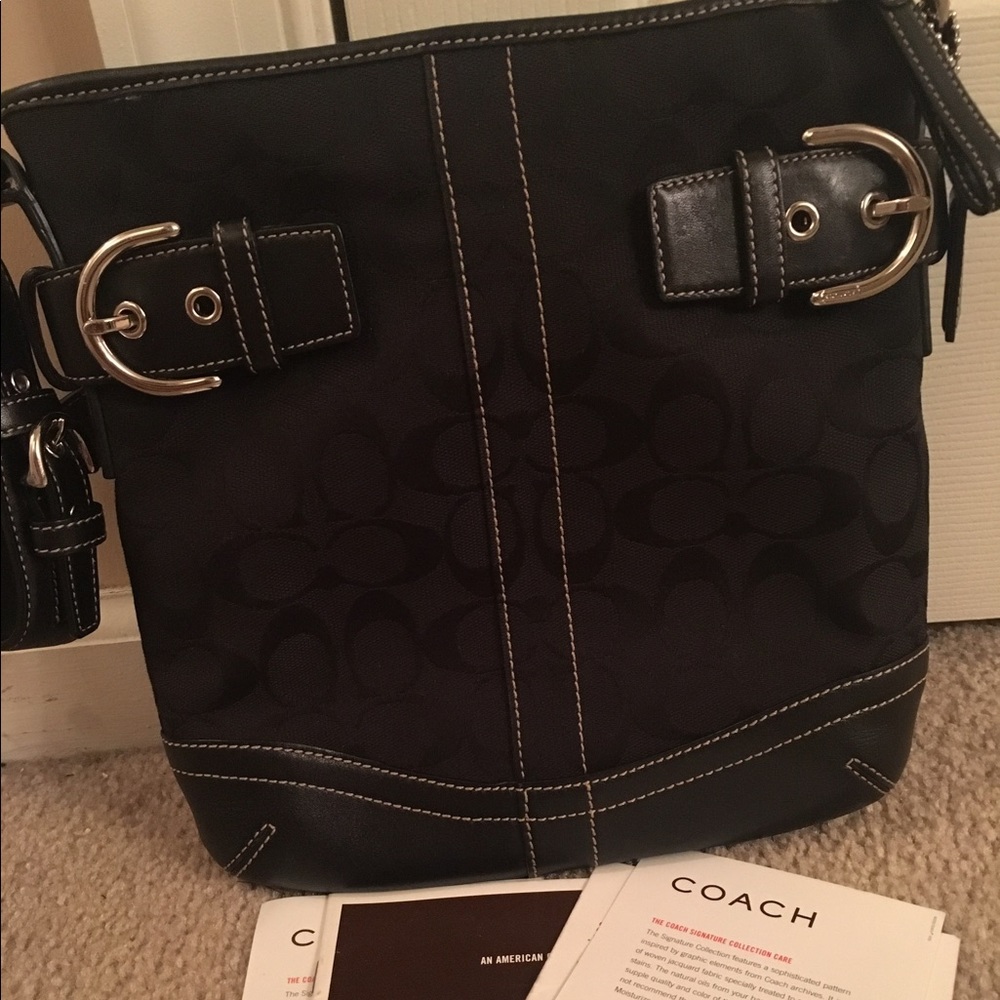 COACH black/silver accent small bag