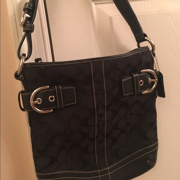 COACH black/silver accent small bag - Picture 2 of 7