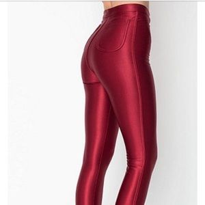 Red high Waisted AA Disco Pants
