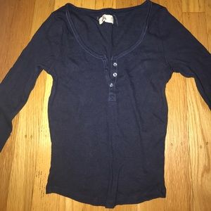Hollister 3/4 Button tight fitting long sleeve
