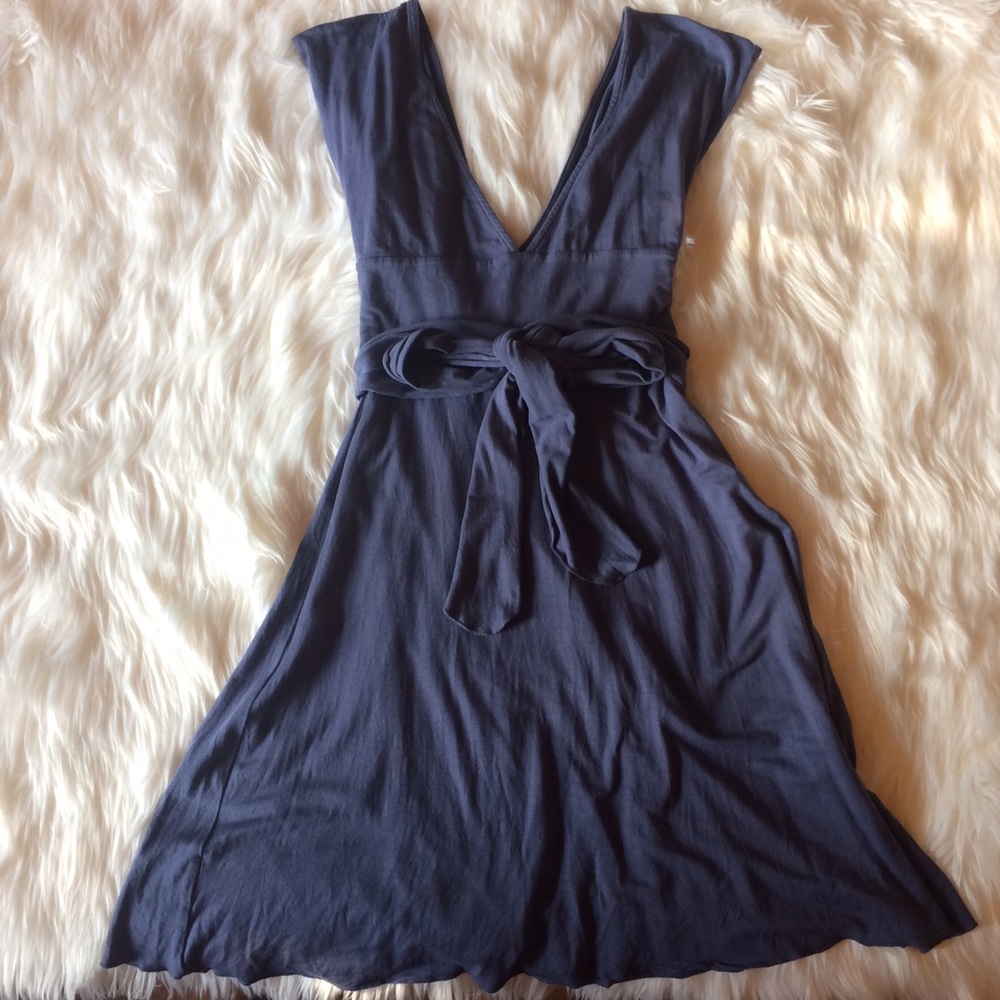 SOLD Free People Slate Blue Jersey Dress - Picture 2 of 7