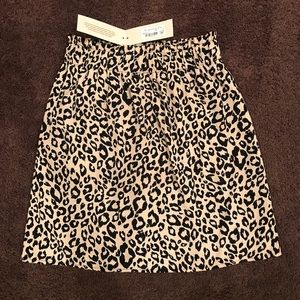 Francesca's leopard skirt