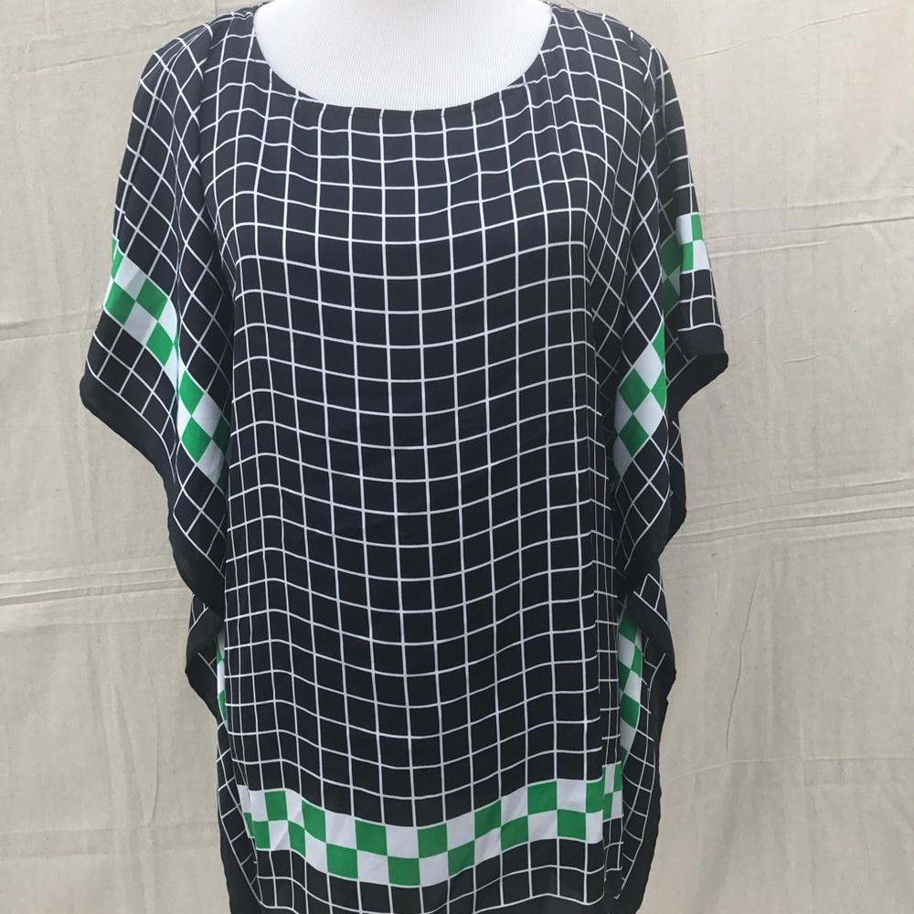 MICHAEL Michael Kors Silk Scarf Print Top L/XL